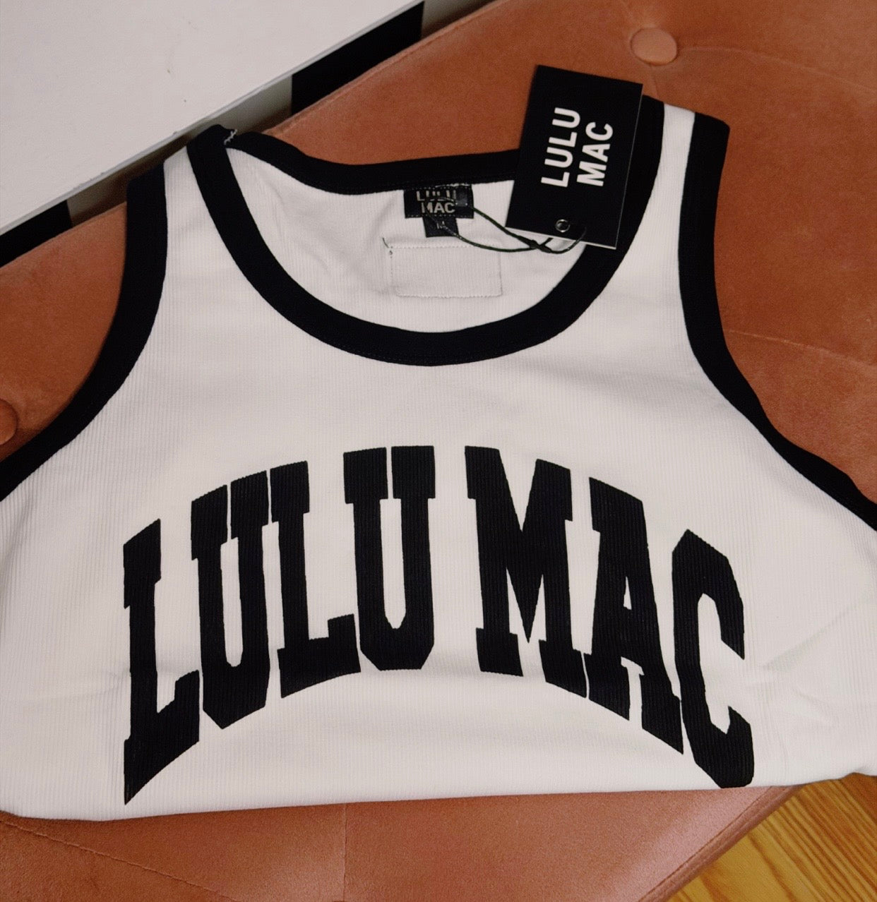 BLACK & WHITE LULU MAC TANK