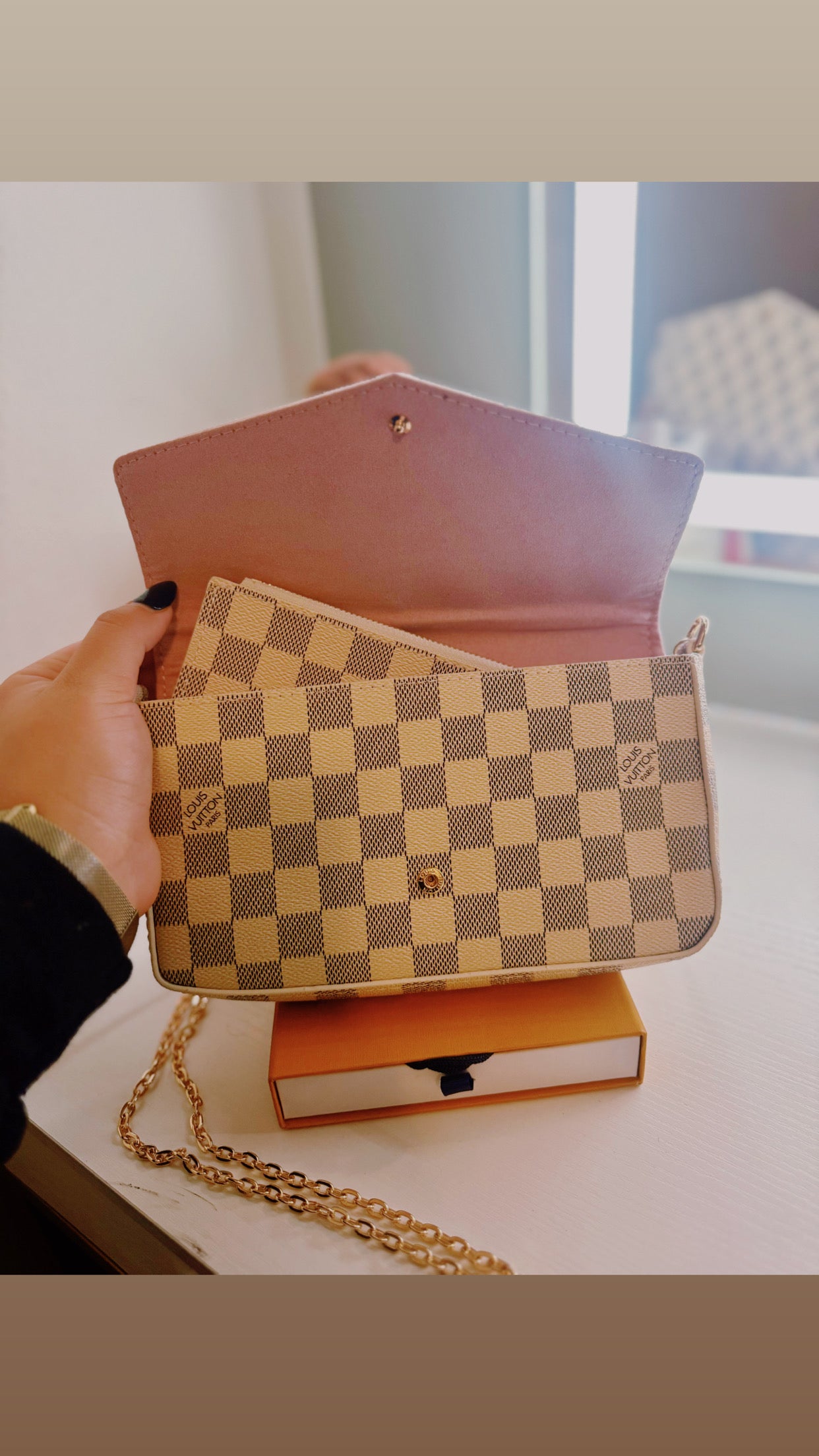 PARIS CHECKERED CROSSBODY