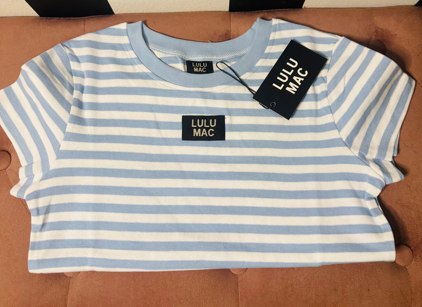 BLUE STRIPE BABY TEE