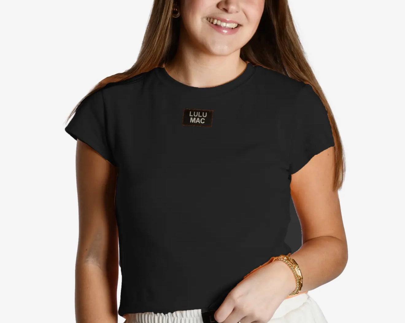 BLACK LULU MAC BABY TEE