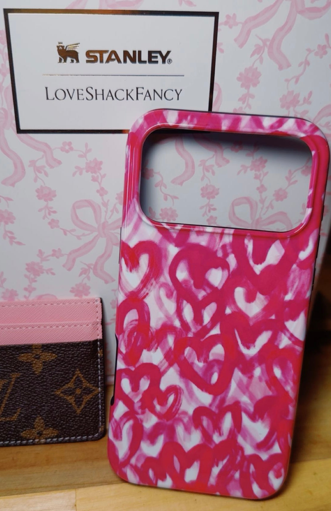 PINK HEART PHONE CASE
