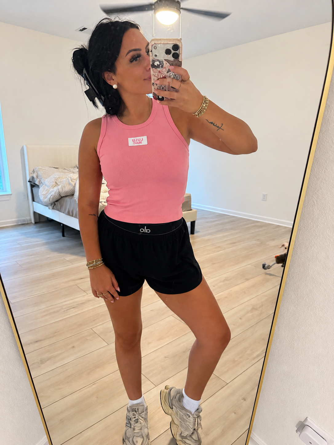 PINK WHITE PATCH LM TANK