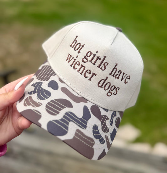 HOT GIRLS HAVE WIENER DOGS TRUCKER HAT