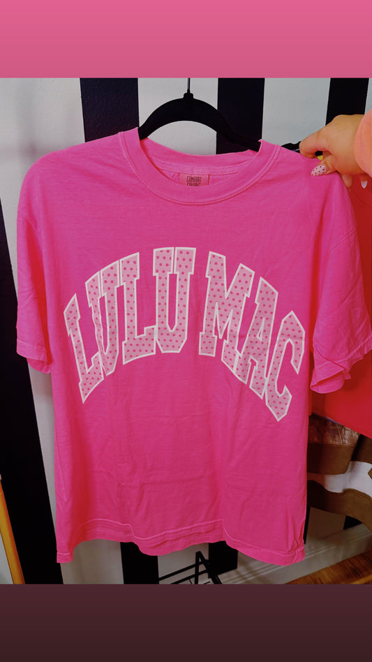 PINK POLKA DOT LULU MAC TEE