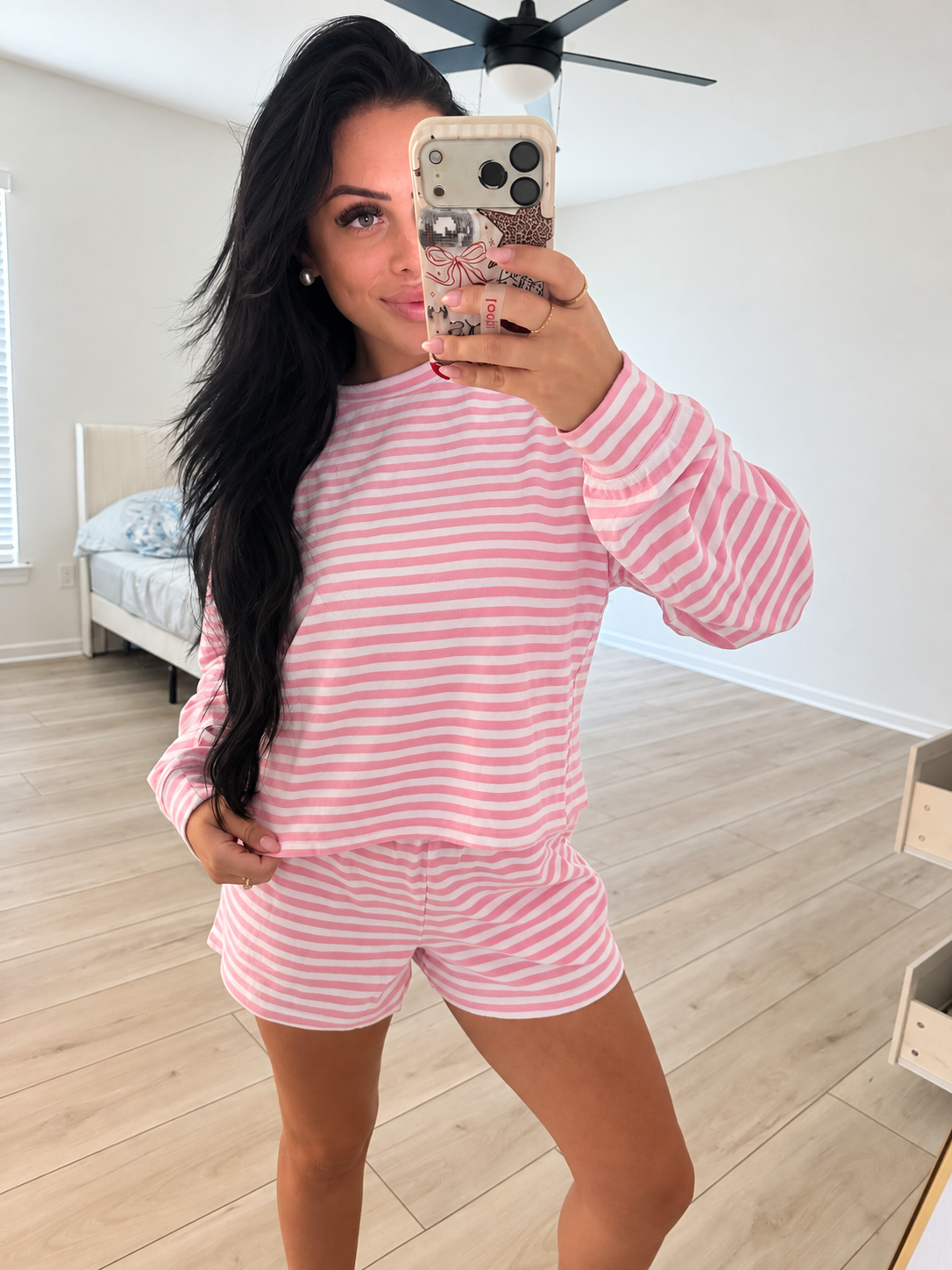 PRETTY IN PINK STRIPE SET
