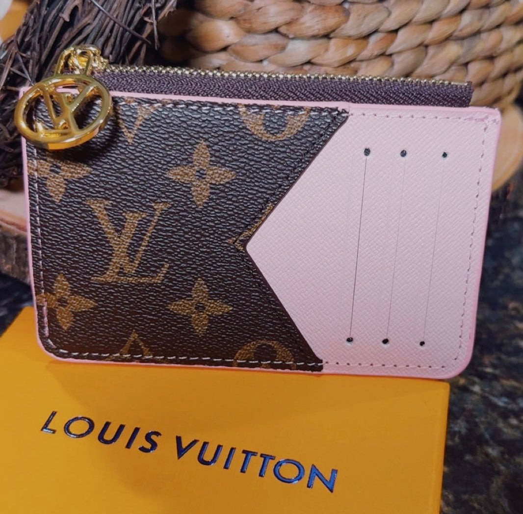 BROWN & PINK MULTI CARD HOLDER