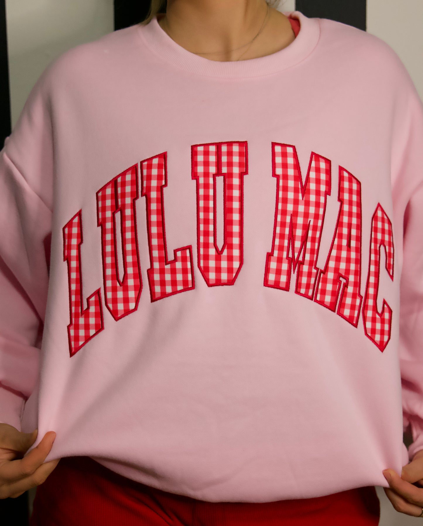 PINK WITH RED GINGHAM LULU MAC
