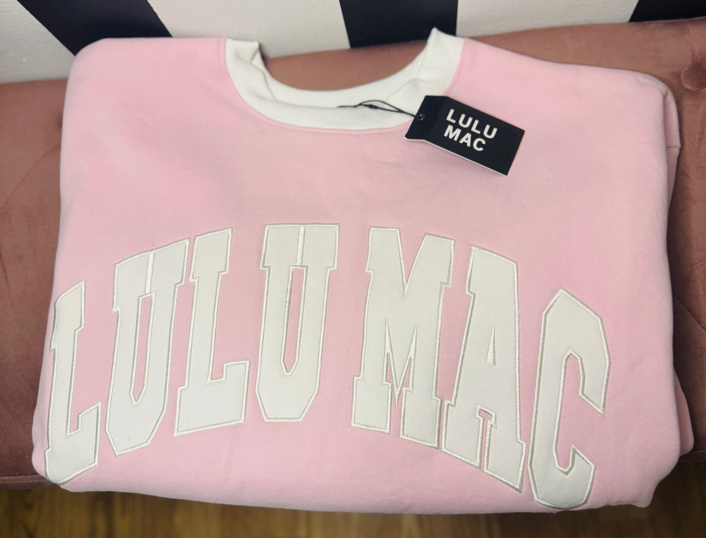 WHITE & PINK LULU MAC CREW