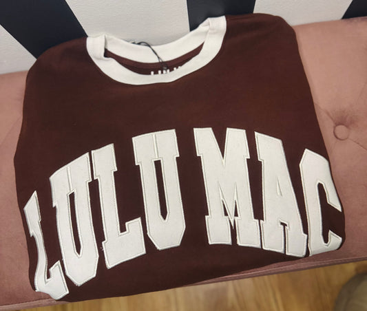 BROWN & WHITE LULU MAC CREW