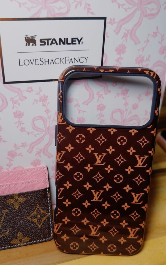 BROWN MONOGRAM PHONE CASE
