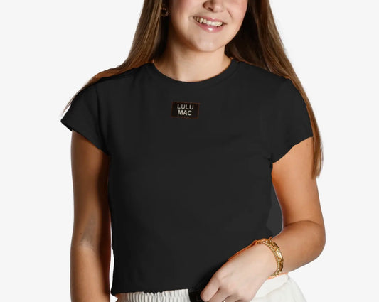 BLACK LULU MAC BABY TEE