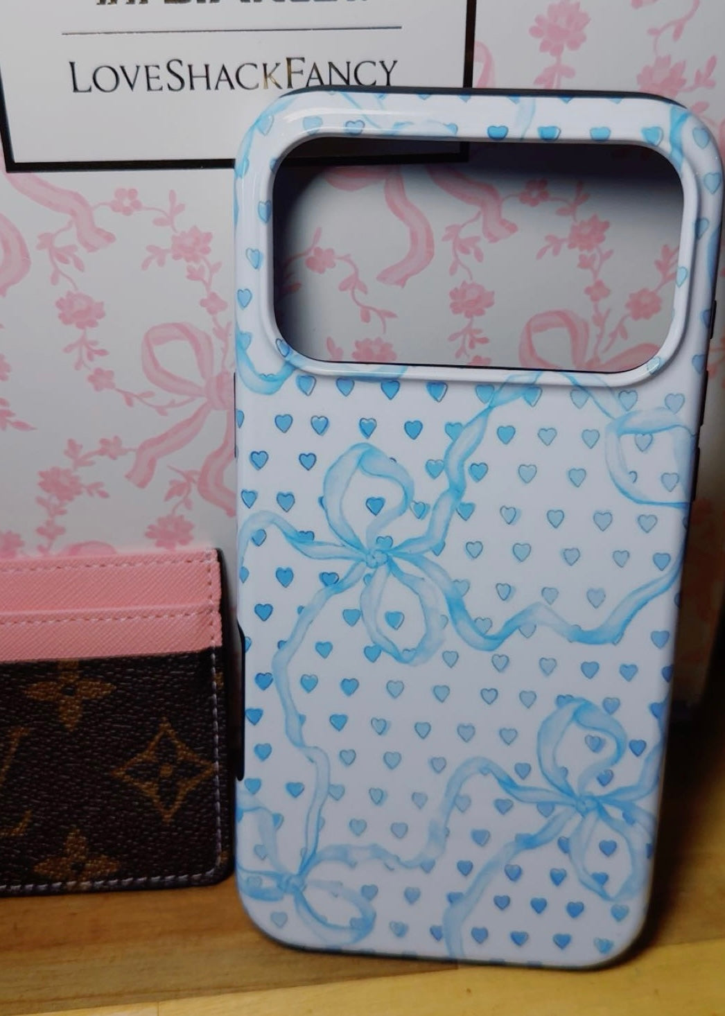 BLUE BOW PHONE CASE