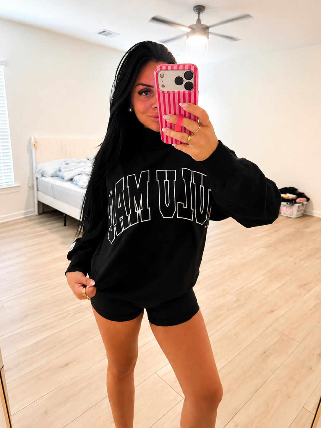 BLACK LULU MAC MOCKNECK