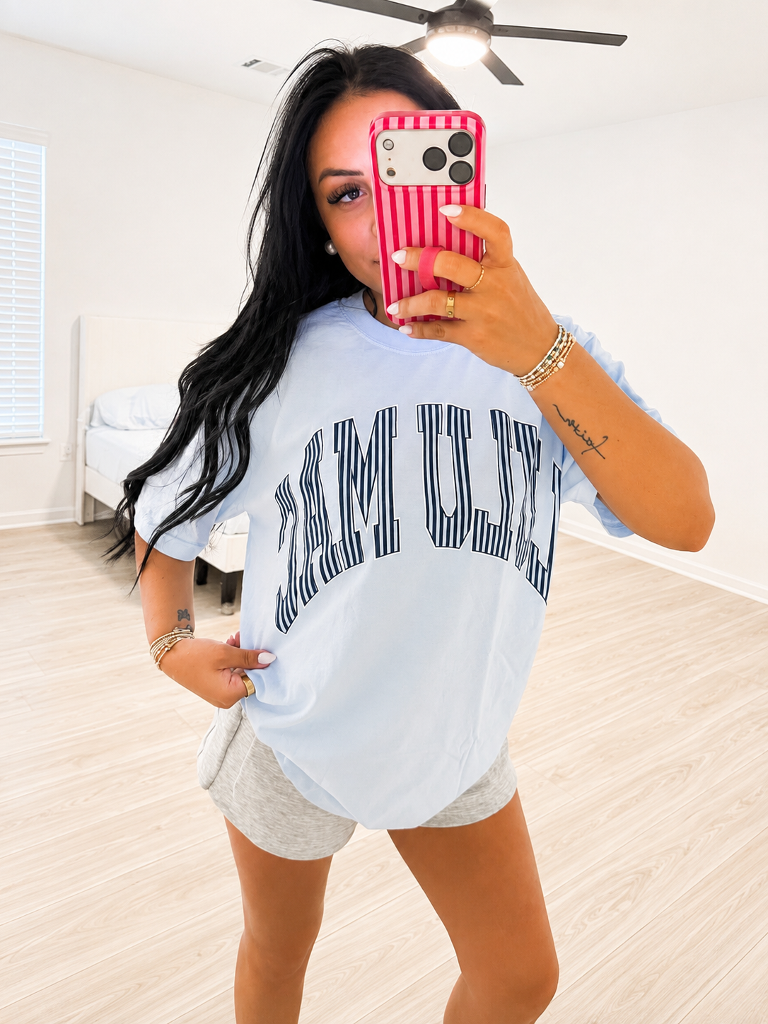 BLUE STRIPE LULU MAC TEE
