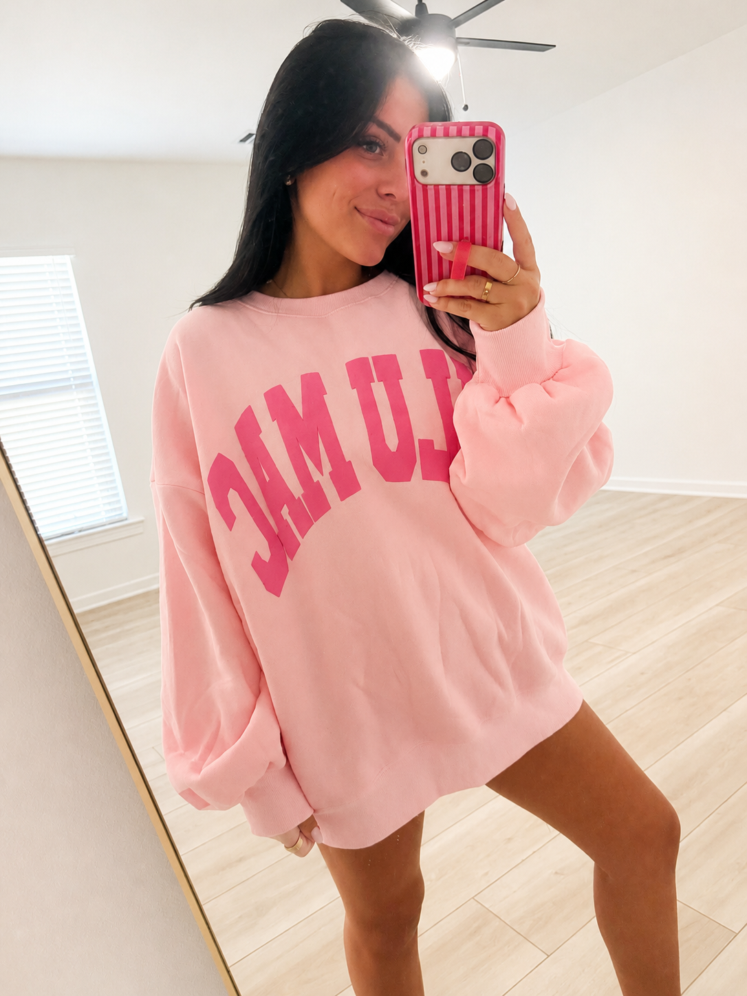 LIGHT PINK ON PINK PUFF LM CREW