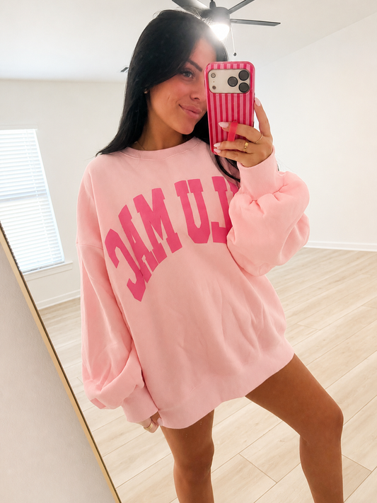 LIGHT PINK ON PINK PUFF LM CREW